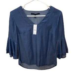 WHITE HOUSE BLACK MARKET Light Denim Blouse